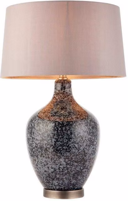 Netlighting Ilsa Table Light with Grey and Black Painted Glass and Matt Nickel Plate, E27 – 1