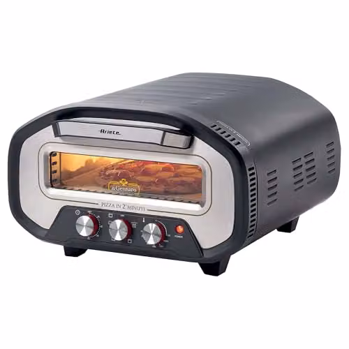 Ariete De Gennaro Electric Neapolitan Pizza Oven in Black with Top and Bottom Heat and Timer – 1