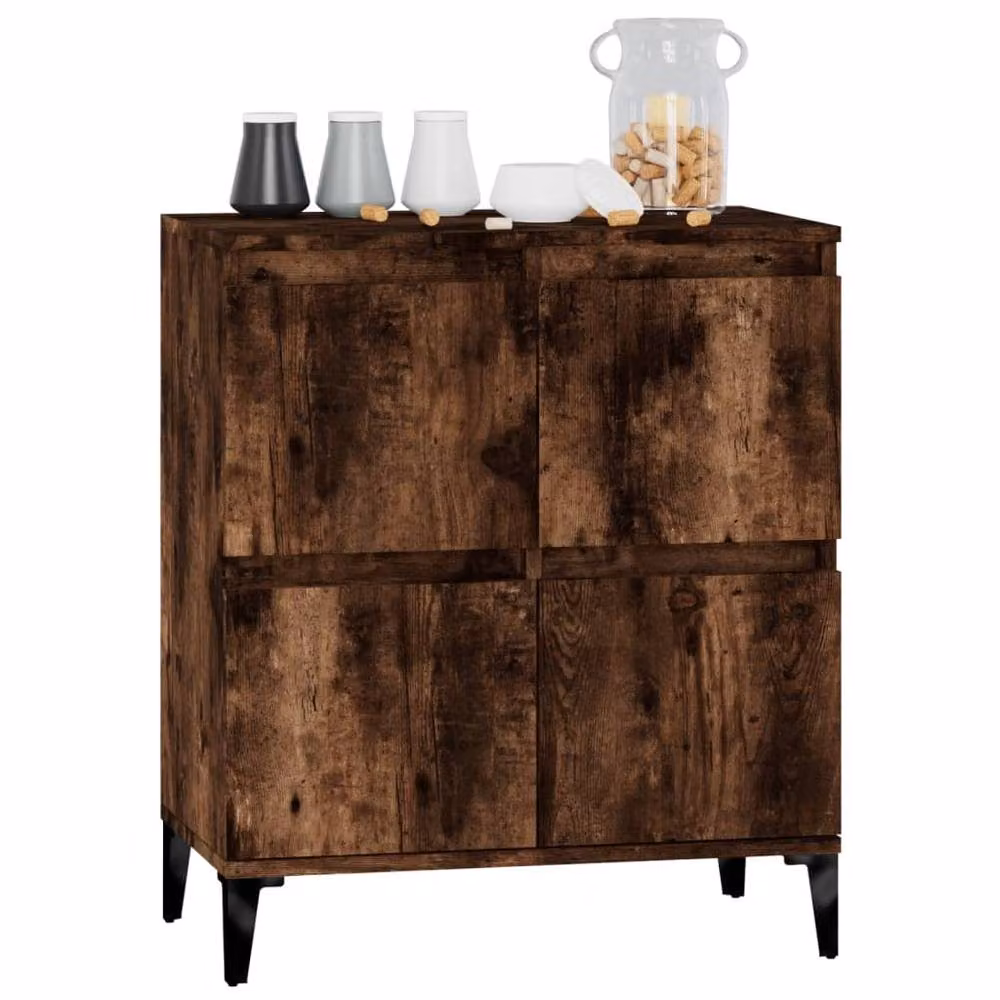 Berkfield Home Smoked Oak Sideboard in Brown, W/D/H: 60 x 35 x 70 cm – 3