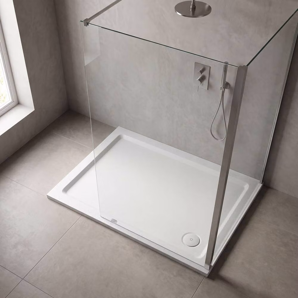 Balterley Premium Slip Resistant Rectangular Shower Tray, White, W: 1100 mm, D: 760 mm – 2