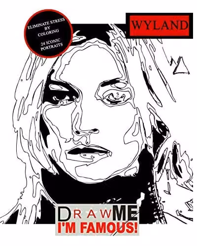 Draw Me I'm Famous Adult Colouring Book for Stress Relief