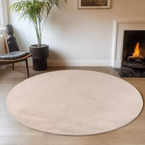 Desire Rugs Snuggly Washable Low Pile Area Rug in Beige, W/D/H: 100 x 60 cm – 5