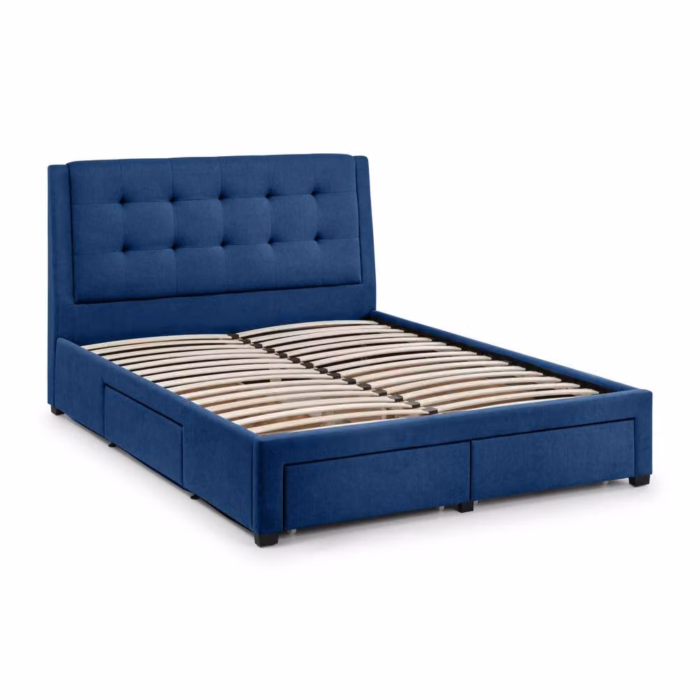 Cheshire Blue Upholstered 4 Drawer Bed Super King W/D/H: 180 x 200 cm – 2
