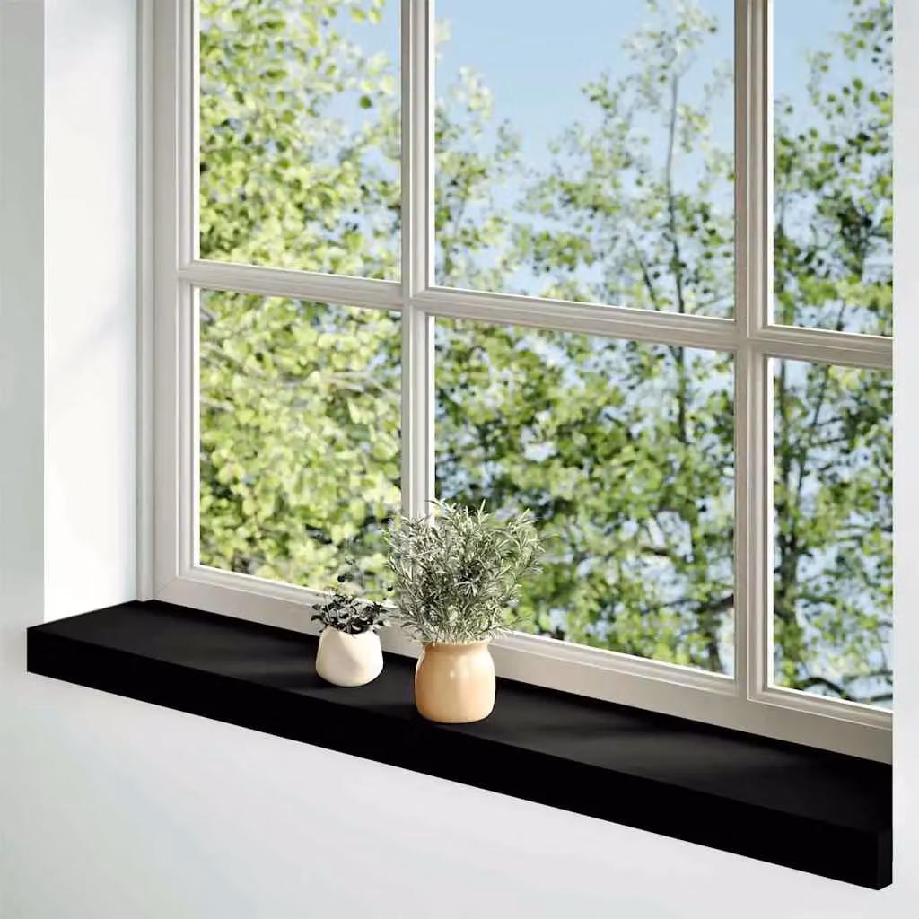 Berkfield Home Dark Brown Solid Oak Wood Window Sills, 2 Pack, W: 70 cm, D: 15 cm, H: 2 cm – 2