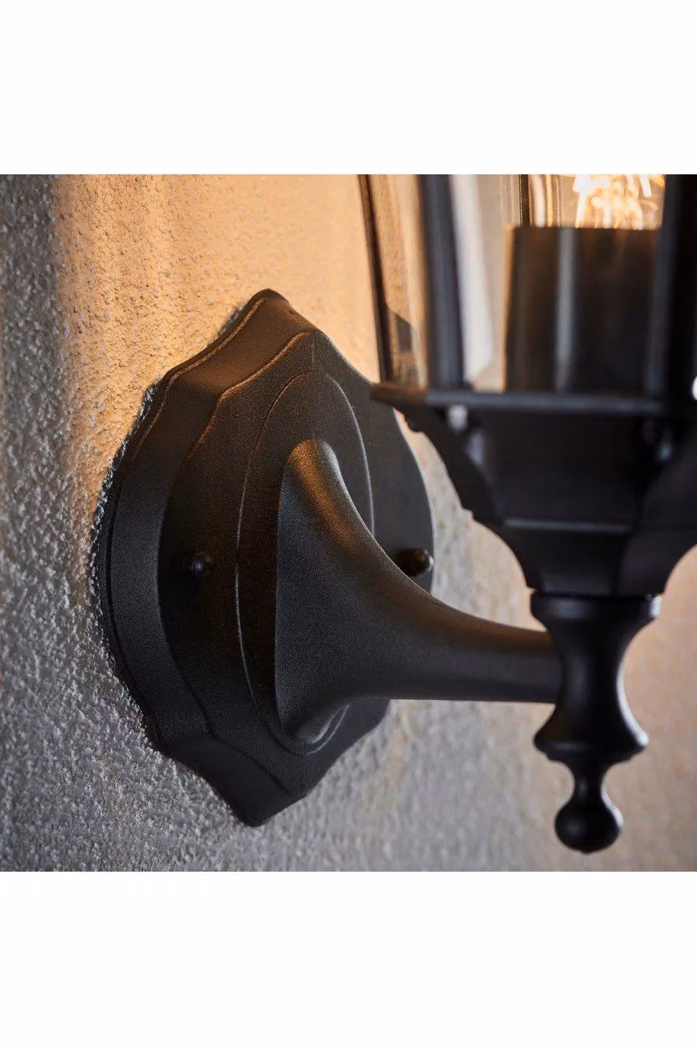 Netlighting Drayton Outdoor Wall Lantern in Black with Transparent Glass, IP44, E27 – 5