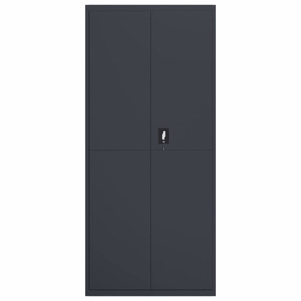 Berkfield Home Anthracite Steel File Cabinet with Lock and Adjustable Shelves, W/D/H: 90 x 40 x 200 cm – 3
