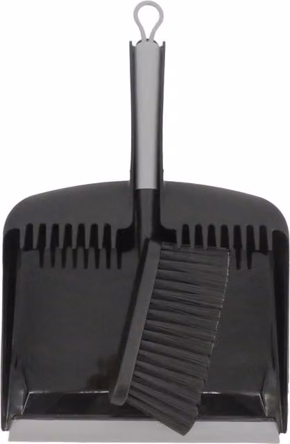 Argento Grey Plastic Dustpan and Brush Set