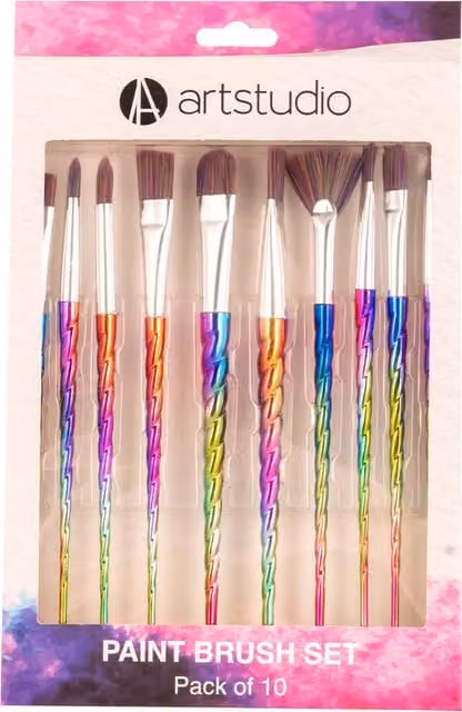 Art Studio Multicolour Paint Brush Set, Pack of 10