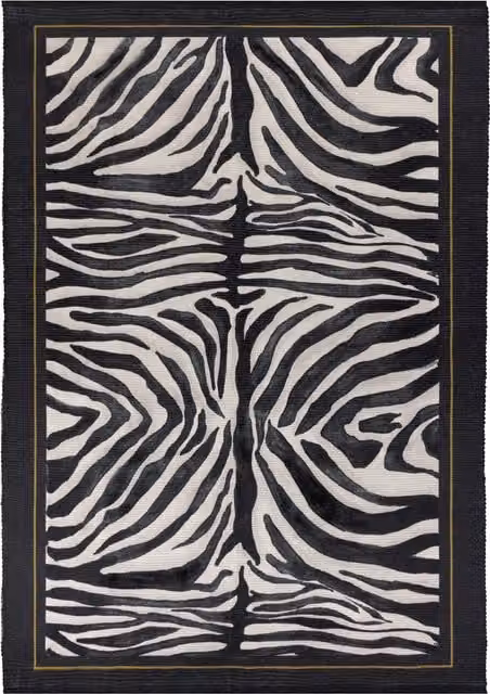 Make It A Home Leopardis Zebra Printed Multicolour Indoor Outdoor Rug