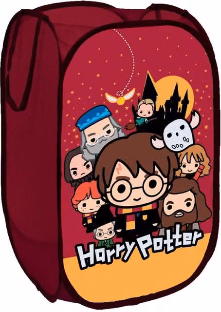 Harry Potter Multicolour Fabric Collapsible Laundry Bin with Handles, H: 58.0 cm, W: 36.0 cm, D: 1.0 cm