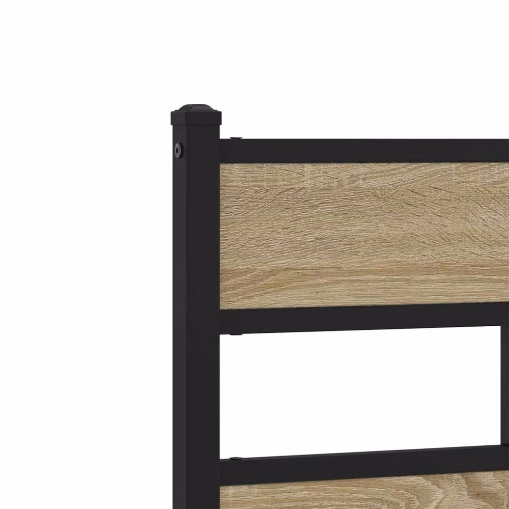 Berkfield Home Sonoma Oak Bed Frame in Light Tan, W: 160 cm, D: 200 cm, H: 91.5 cm – 5