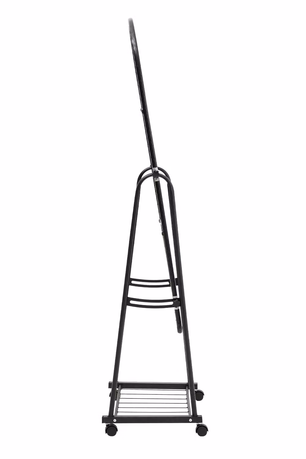 Living and Home Black Arched Full-Length Mirror with Stand and Wheels, W: 38 cm, H: 160 cm – 2