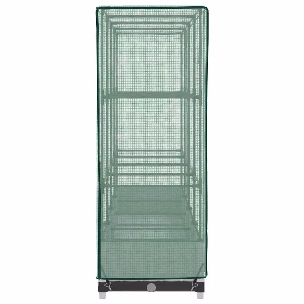 Berkfield Home Raised Bed with Greenhouse Cover in White Rattan Look, W/D/H: 160 x 40 x 123 cm – 4