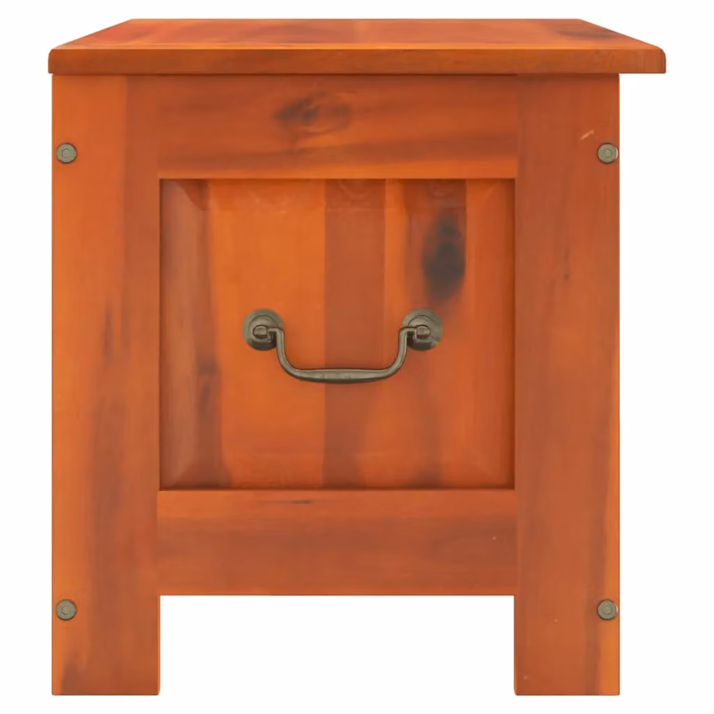 Berkfield Home Brown Acacia Solid Wood Storage Chest with Soft Close Lid – 3