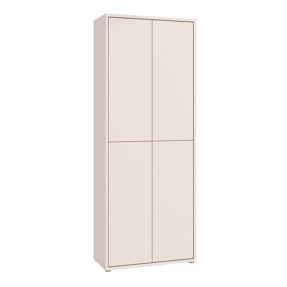Furniture To Go Alice Springs Tall Shoe Cabinet with 4 Push-to-Open Doors in Sand Beige – 2