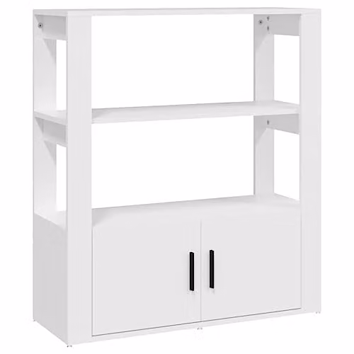 vidaXL White MDF Sideboard, W/D/H: 80 x 22 x 90 cm