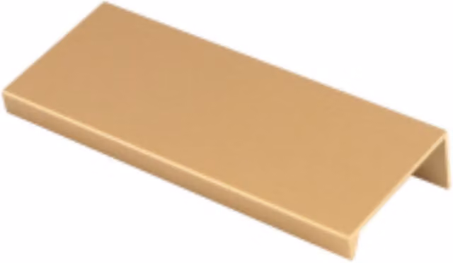 Gold Squared Lip Edge Mount Profile Flush Pull Handle