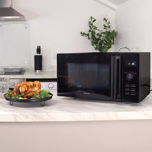 Statesman Digital Combination Microwave with Grill and Convection, 900 W, 25 Litre, Black and Silver – 5