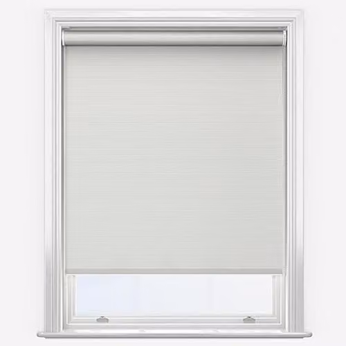 New Edge Blinds Motorised Thermal Blackout Roller Blind in Grey and Black, Width: 50 cm