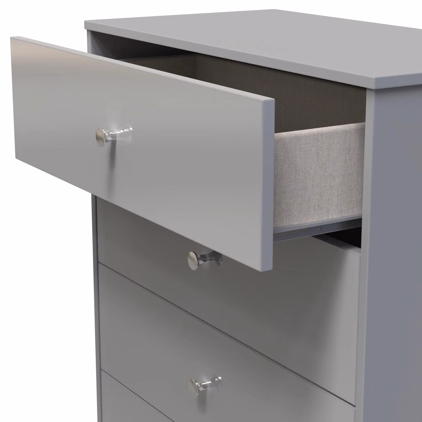 Stowe 5 Drawer Chest in Dark Grey Matt Finish, Ready Assembled – 3