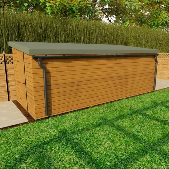 Galeco Steel Gutter Standard Shed Pack for Pent Style Roofs in Graphite Grey