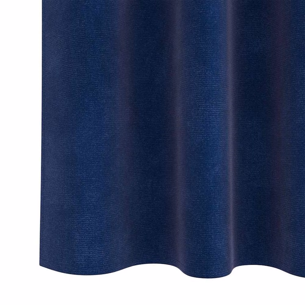 Berkfield Home Elegant Dark Blue Velvet Blackout Curtains with Top Tape, 2 Pack – 6