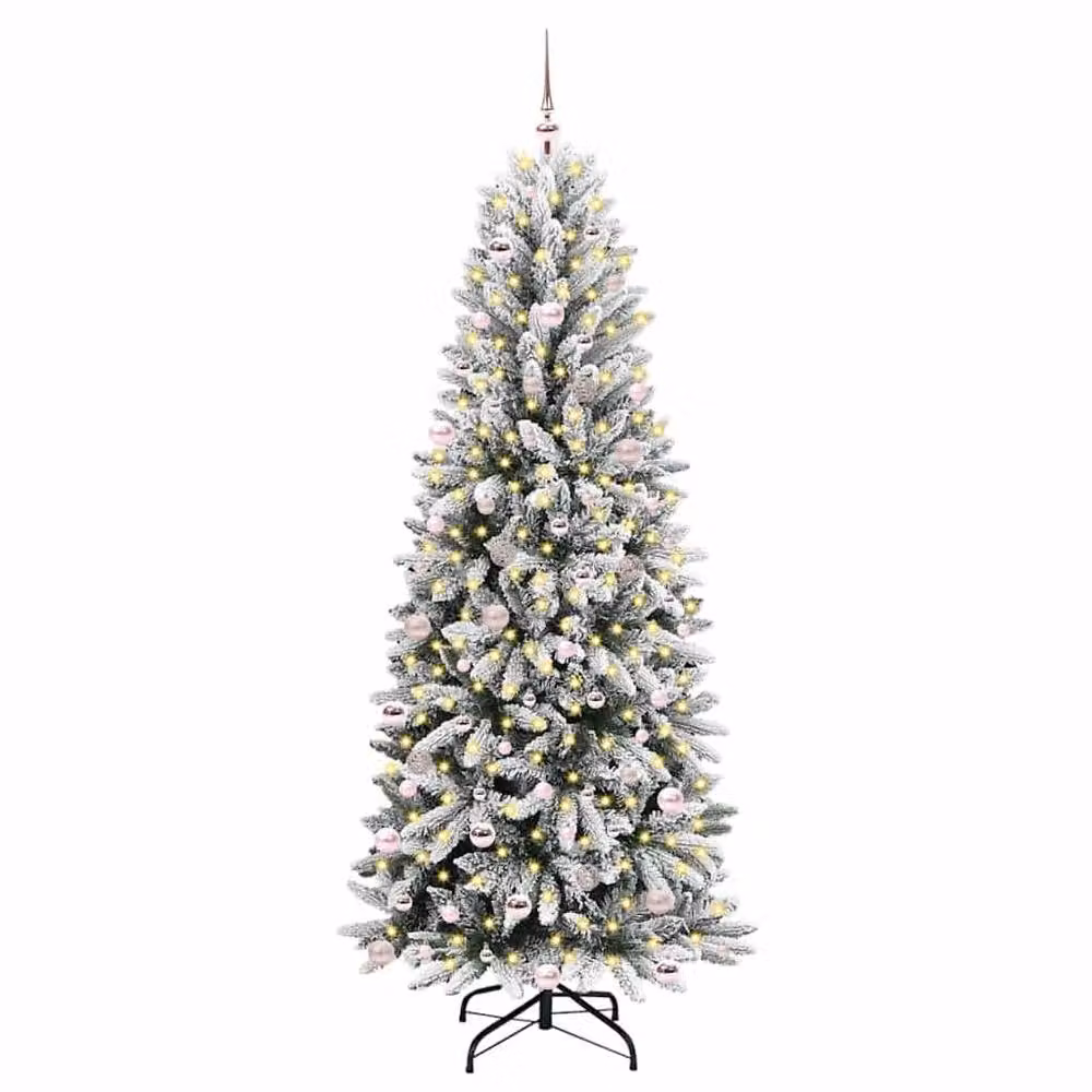 Berkfield Home Artificial Christmas Tree with 300 White LEDs, W/D/H: 93 x 93 x 240 cm – 3