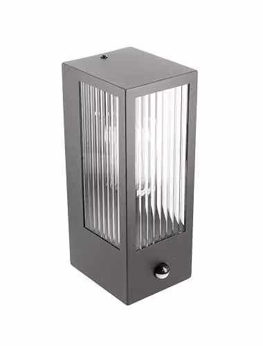 CGC Lighting Stella Bevelled Glass Black Outdoor Wall Light with PIR Motion Sensor and E27 Socket – 4