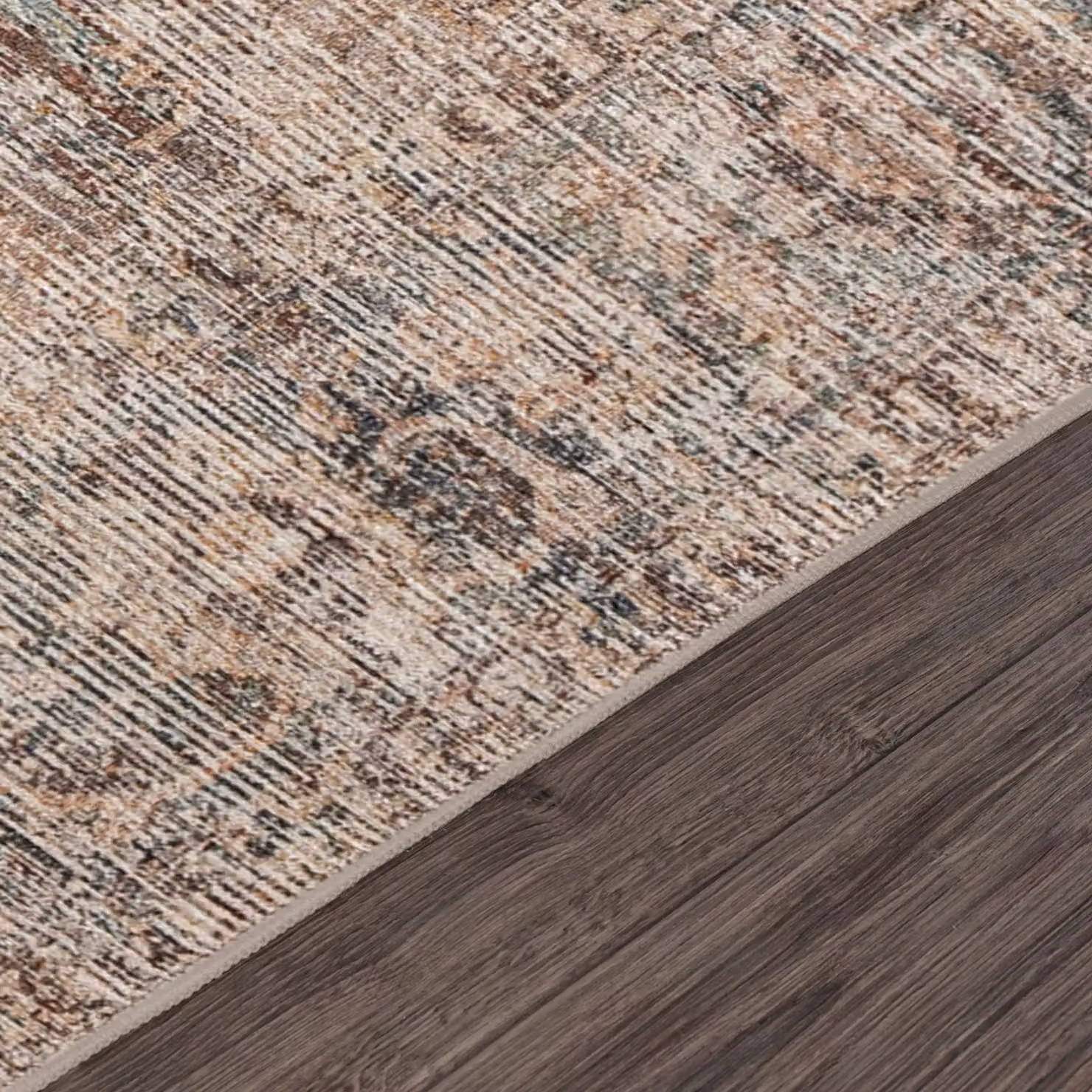 Livabliss Marlene Vintage Boho Traditional Living and Dining Room Rug in Brown and Beige, W: 200 cm, D: 275 cm – 2