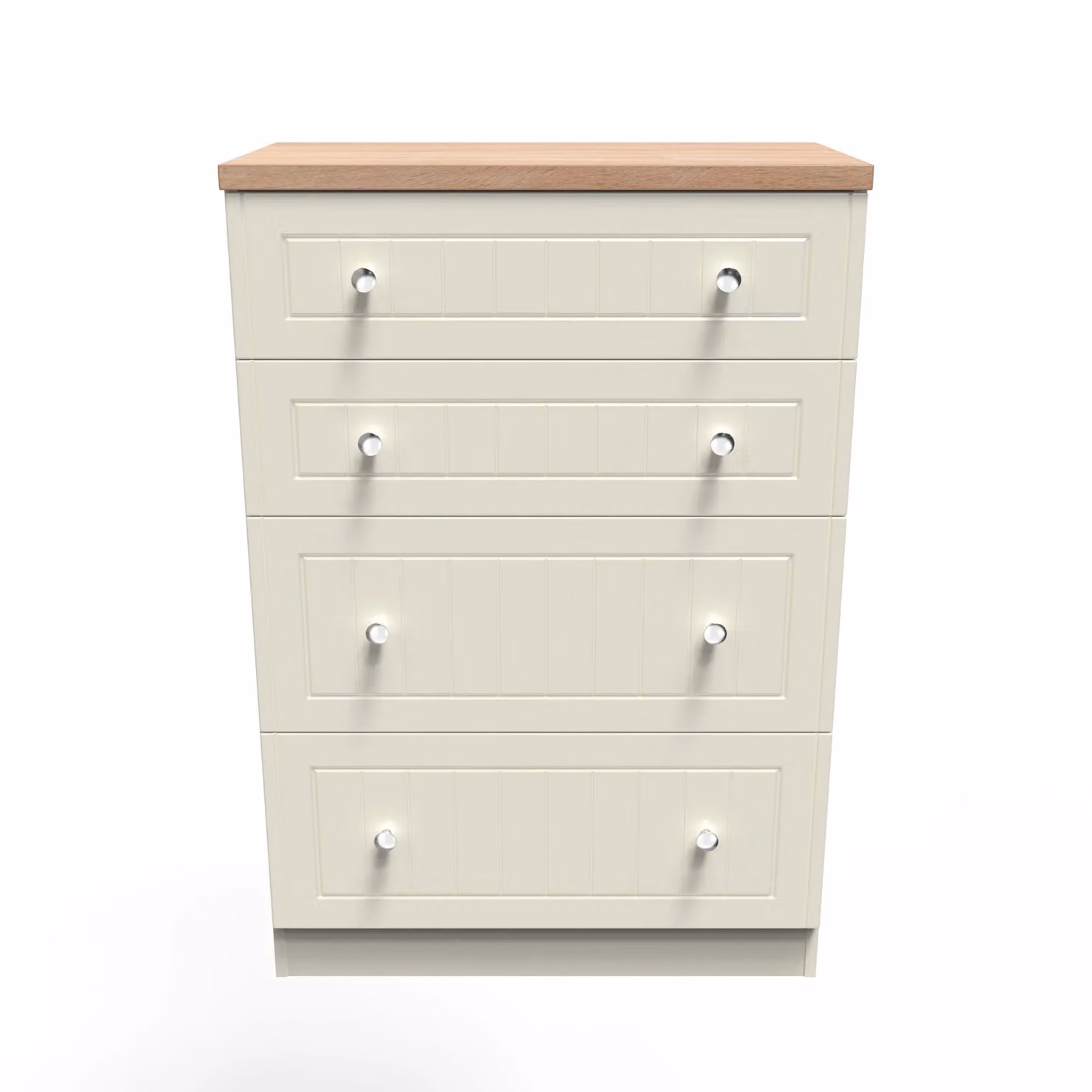 Ready Assembled 2 U Cambridge 4 Drawer Deep Chest in Cream – 2
