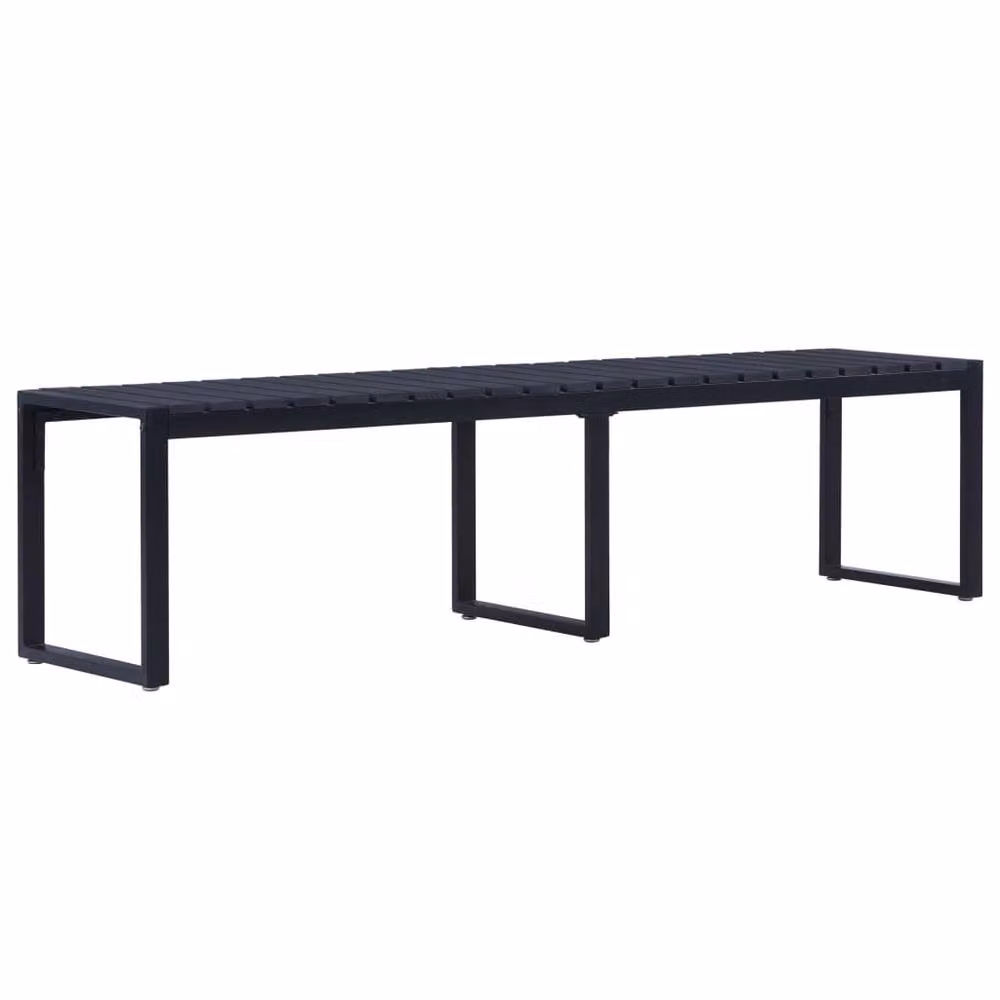 Berkfield Home Modern Garden Bench in Black, Width: 180 cm – 2