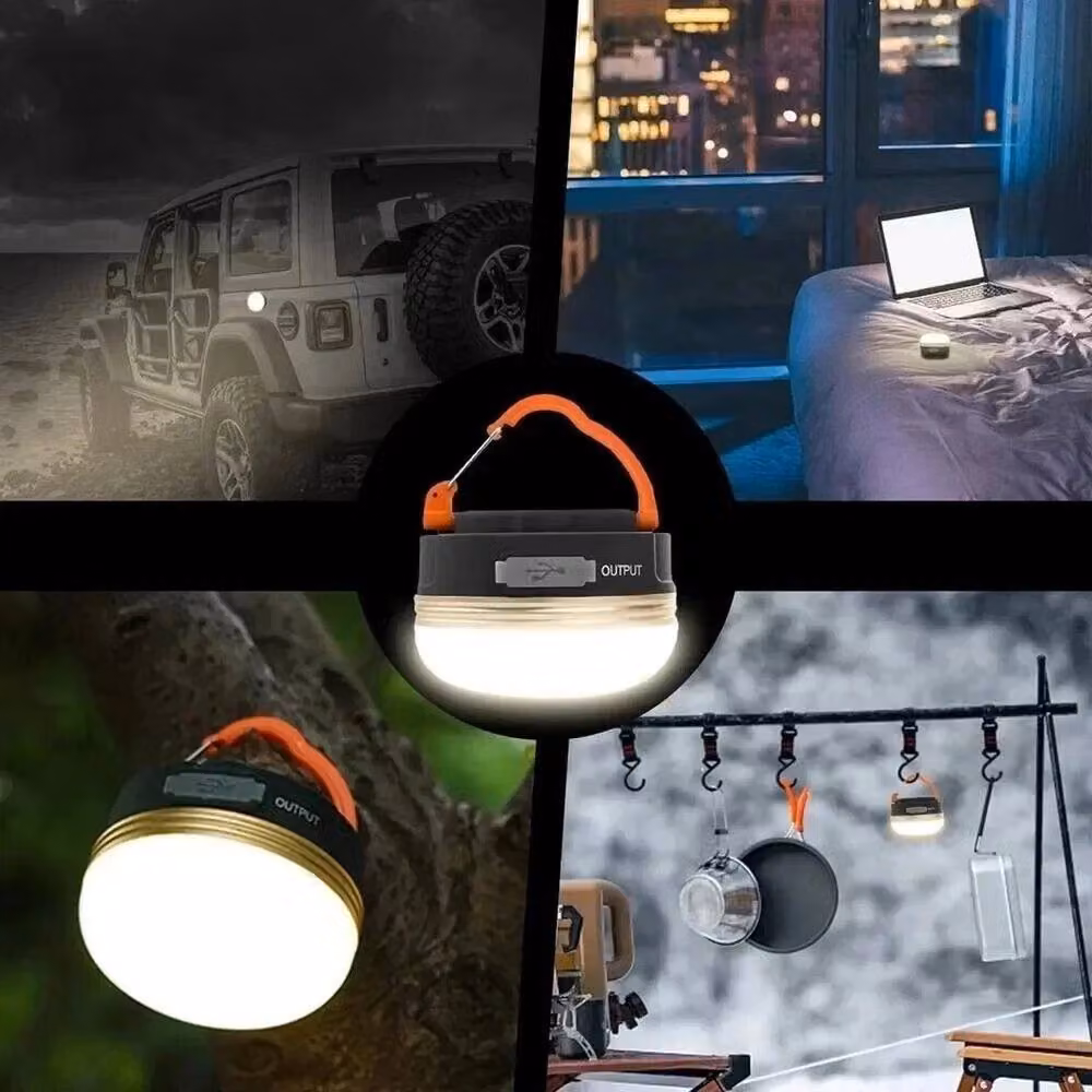 SPETLEK 2 Pack Dimmable USB Rechargeable LED Camping Globe Lights in White – 5