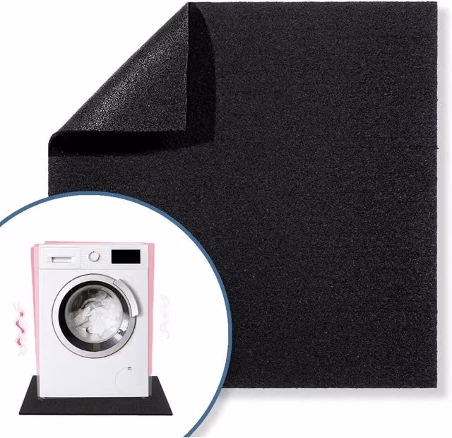 Nicoman Anti Vibration Rubber Mat for Washing Machines, Black, W/D/H: 60 x 60 x 60 cm