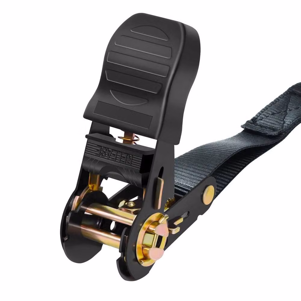 NESTLUNE Set of 4 Black Ratchet Tie Down Straps for Motorcycles, 16ft Length – 2