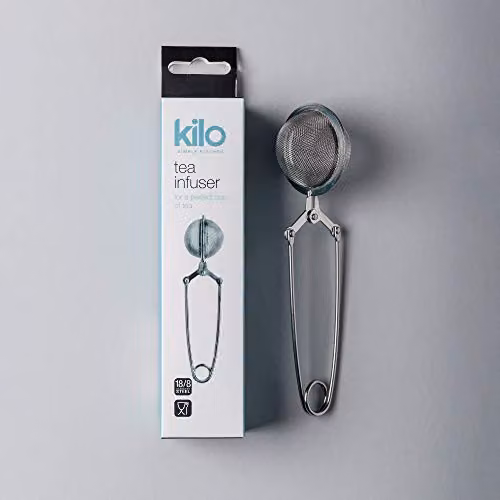 Kilo Stainless Steel Scissor Action Ball Tea Infuser with Fine Mesh in Silver – 4