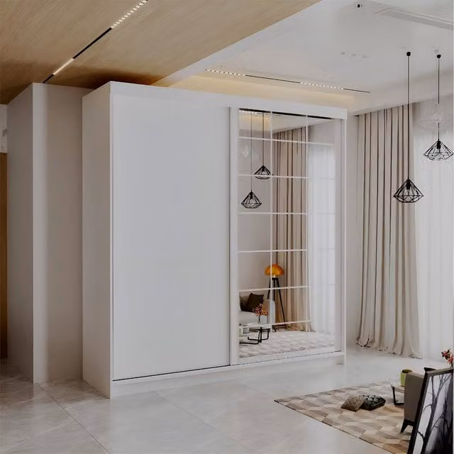 Sliding Wardrobes 4 u Casanova Sliding Mirror Door Wardrobe in White