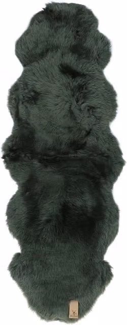 Fenland England Double Australian Sheepskin Rug in Green, W/D/H: 180 x 60 x 60 cm