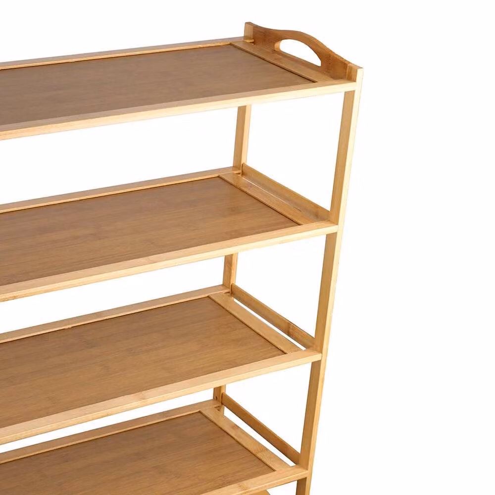 Kelvenix 4-Tier Wooden Shoe Storage Rack in Brown – 3