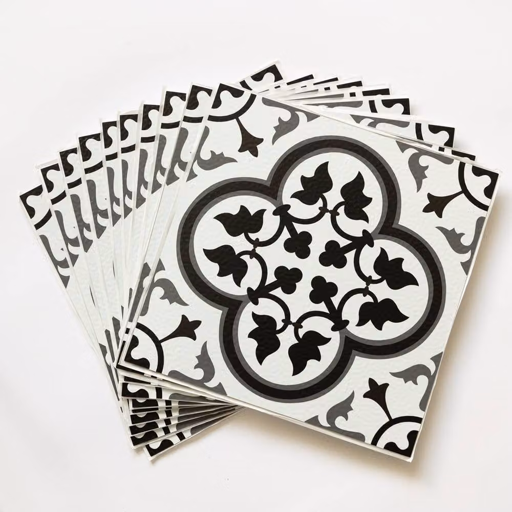 FloorPops Villa Self Adhesive Vinyl Floor Tiles, Multicolour, Pack of 10 (0.93sqm), W/D/H: 30.48 x 30.48 x 0 cm – 4
