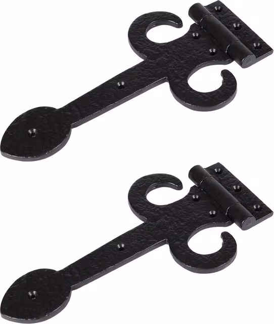 Hammer and Tongs Arrowhead T-Hinge in Matt Black Iron, Pack of 2, Width: 23 cm – 6