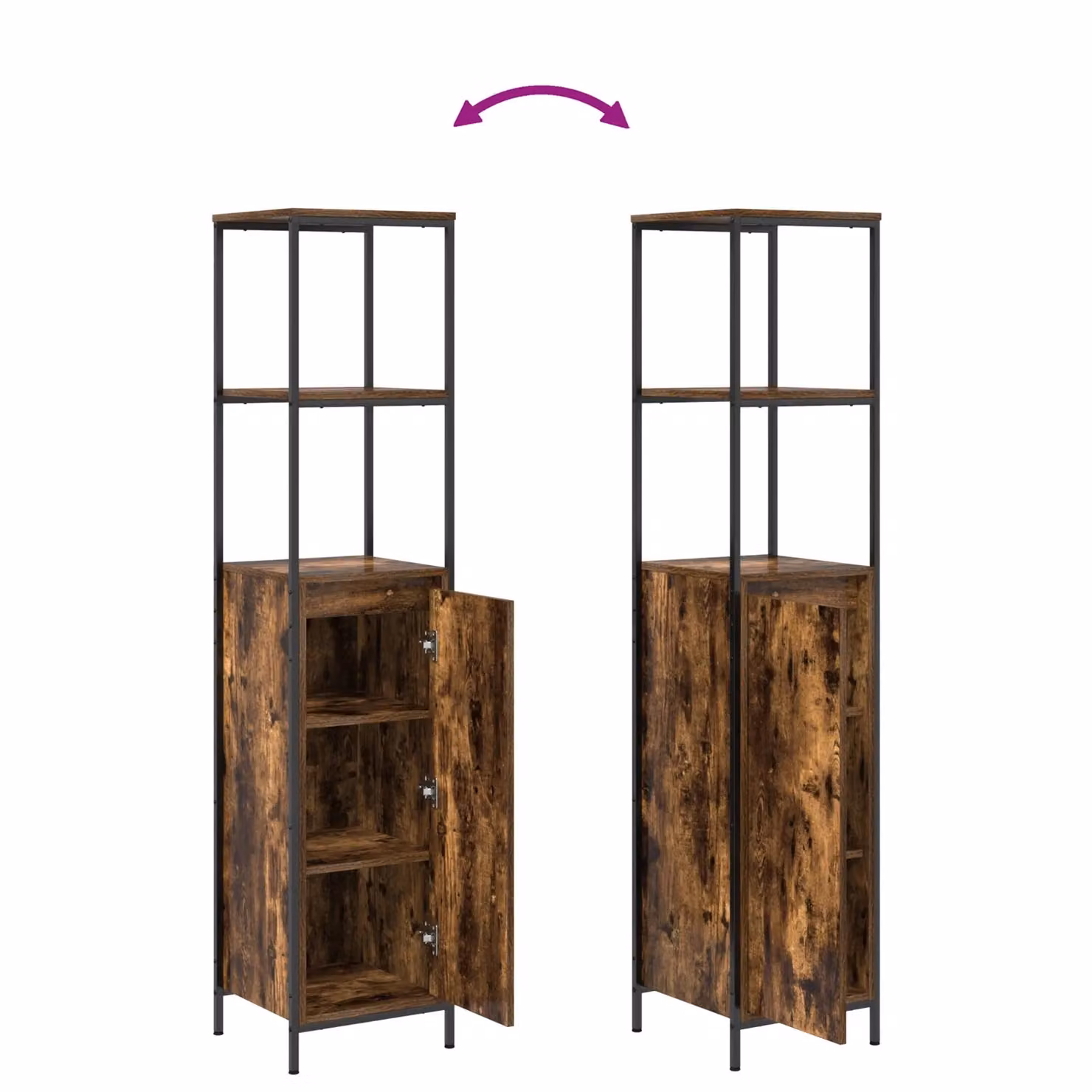 Berkfield Home 3 Piece Modern Bathroom Furniture Set in Smoked Oak Brown – 3