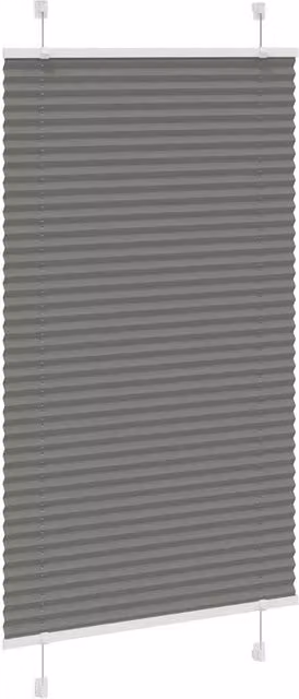 Berkfield Home Single Pleat Blind in Anthracite Grey, Polyester, W: 75 cm, H: 150 cm – 1