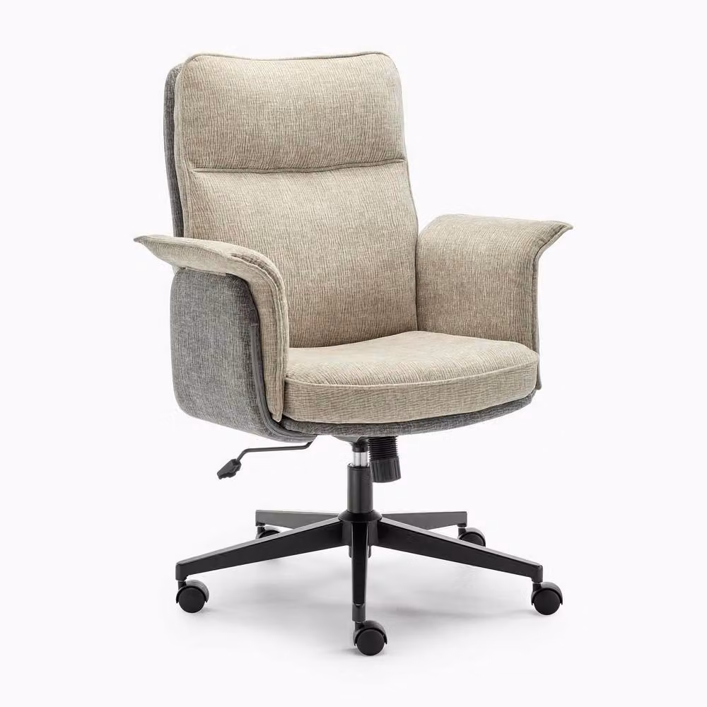 FurnitureboxUK Margaux Grey Swivel Office Chair with Armrests and Castors – 2