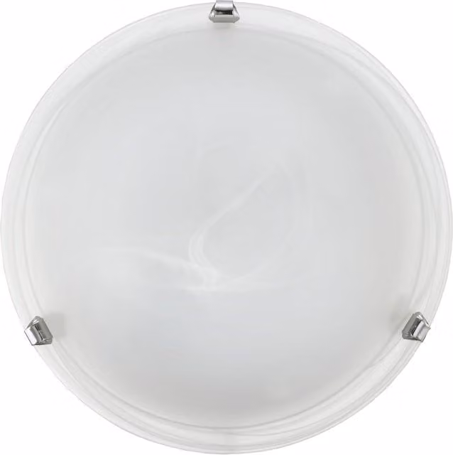 Loops Chrome Wall and Ceiling Light with Transparent Glass Shade and E27 Bulb Holder