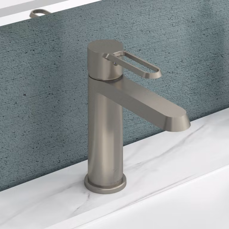 Royal Bathrooms Noble Round Mono Basin Mixer Tap in Gunmetal Grey