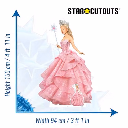 Star Cutouts SC4628 Glinda from Wicked in Pink Dress Lifesize Cardboard Cutout, Height: 150 cm – 2