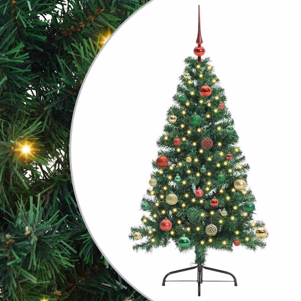 Berkfield Home Pre-lit Artificial Christmas Tree, Green, Height: 150 cm – 2