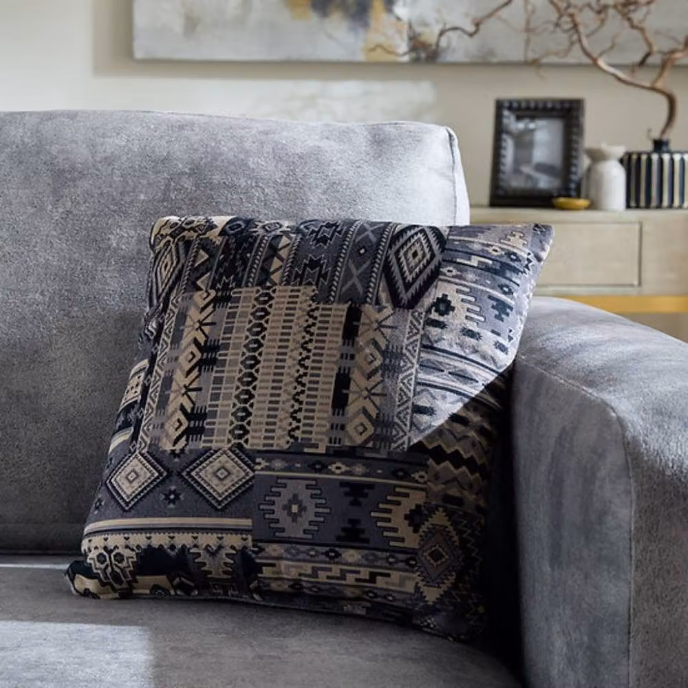 Stratus Interiors Madrid Oakland 3 Seater Fabric Sofa in Grey with Gold Metal Legs – 4