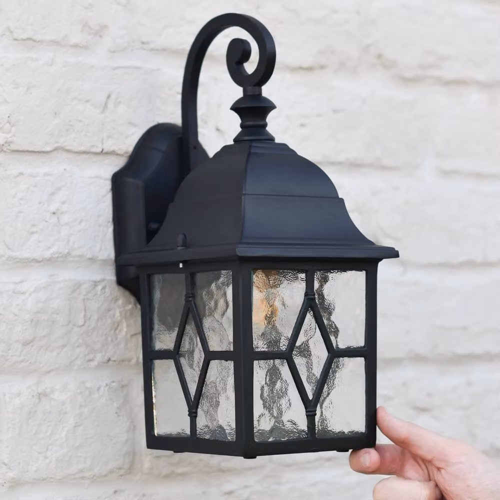 EONLION Black Classic Garden Lantern Outdoor Lighting IP44 – 2