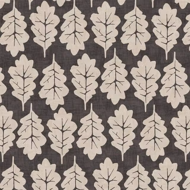 iLiv Oak Leaf Fabric Armchair in Ebony Black and Grey